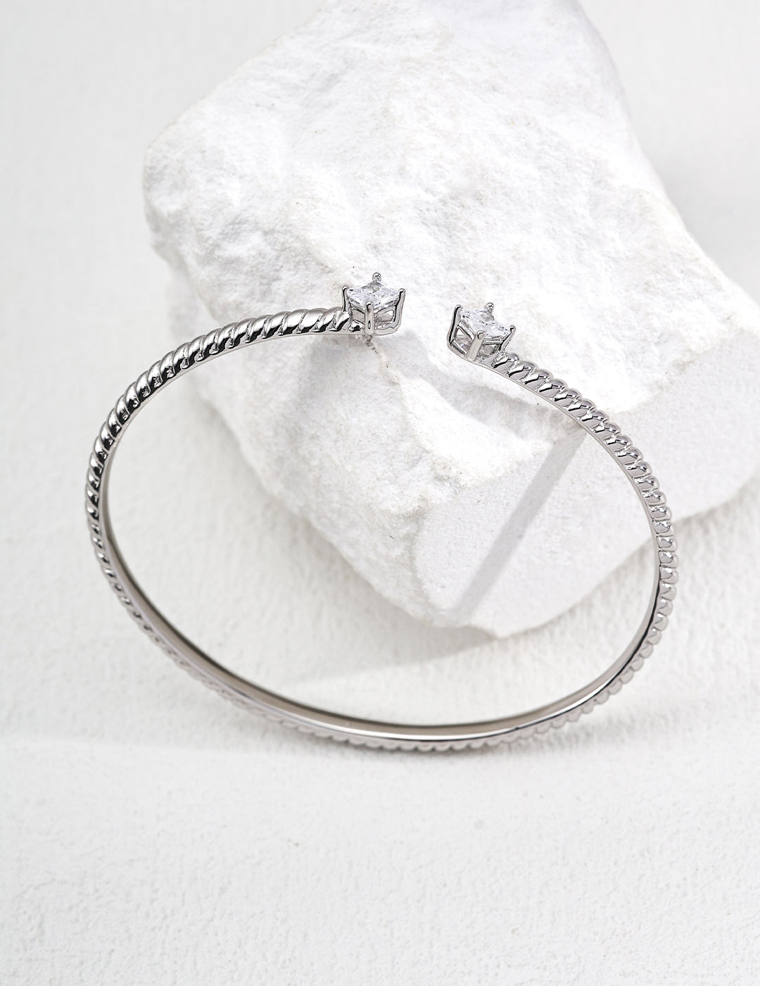 Adjustable S925 Sterling Silver Cubic Zirconia Bracelet