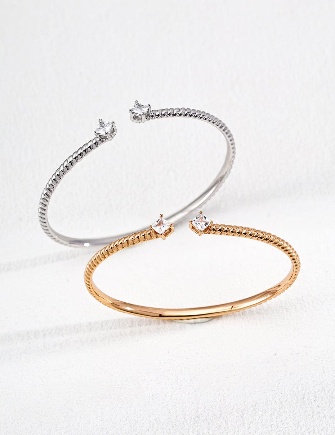 Adjustable S925 Sterling Silver Cubic Zirconia Bracelet