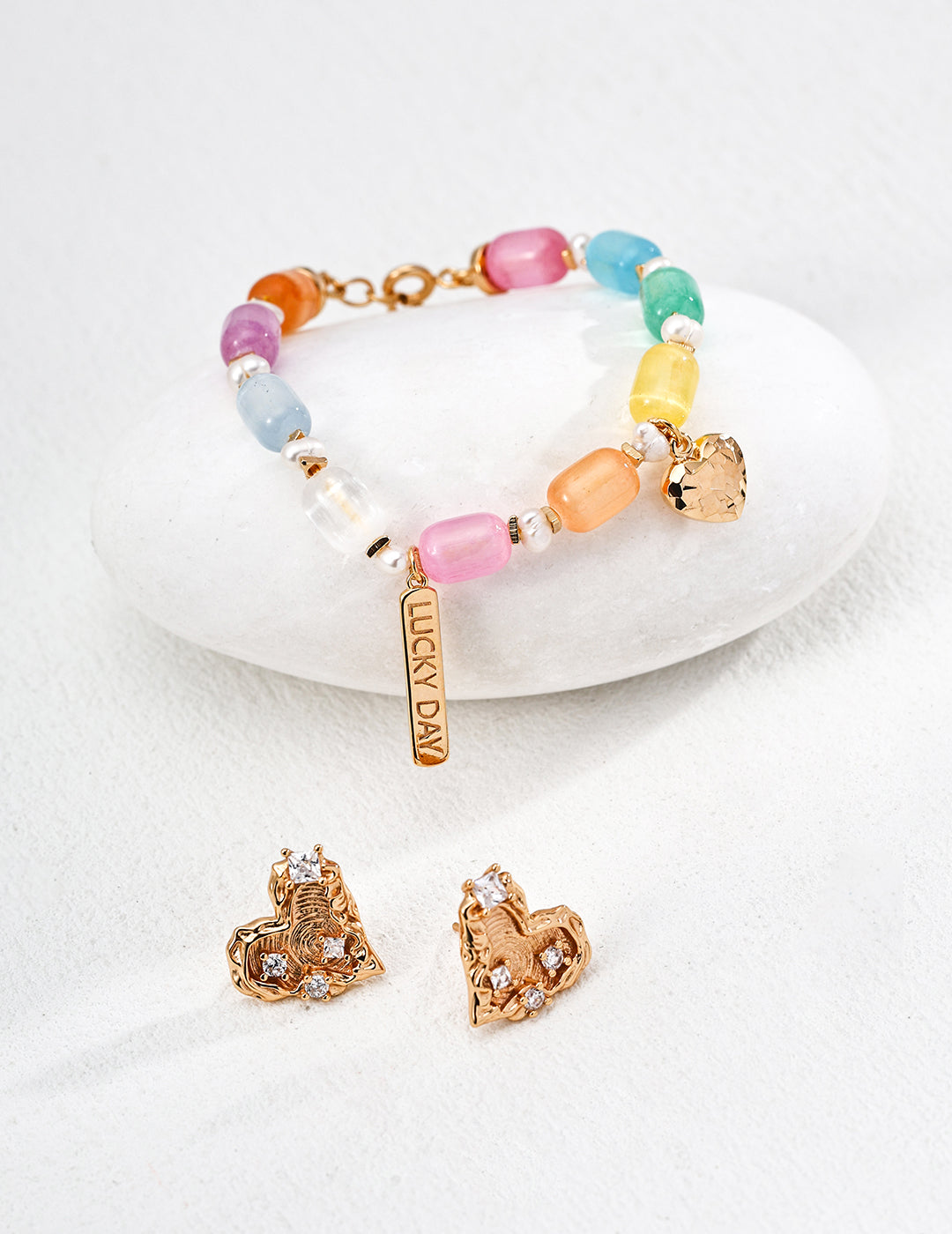 Fresh & Minimalist Sterling Silver Iridescent Barrel Pearl Bracelet