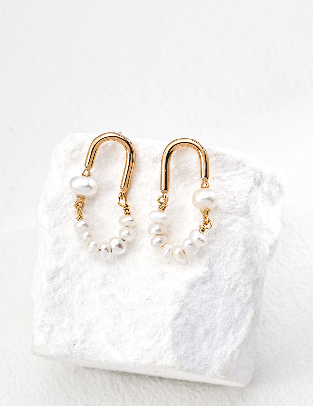 Contemporary Baroque Pearl .925 Sterling Silver Earrings