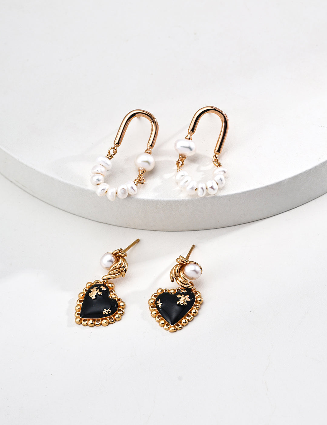 Contemporary Baroque Pearl .925 Sterling Silver Earrings