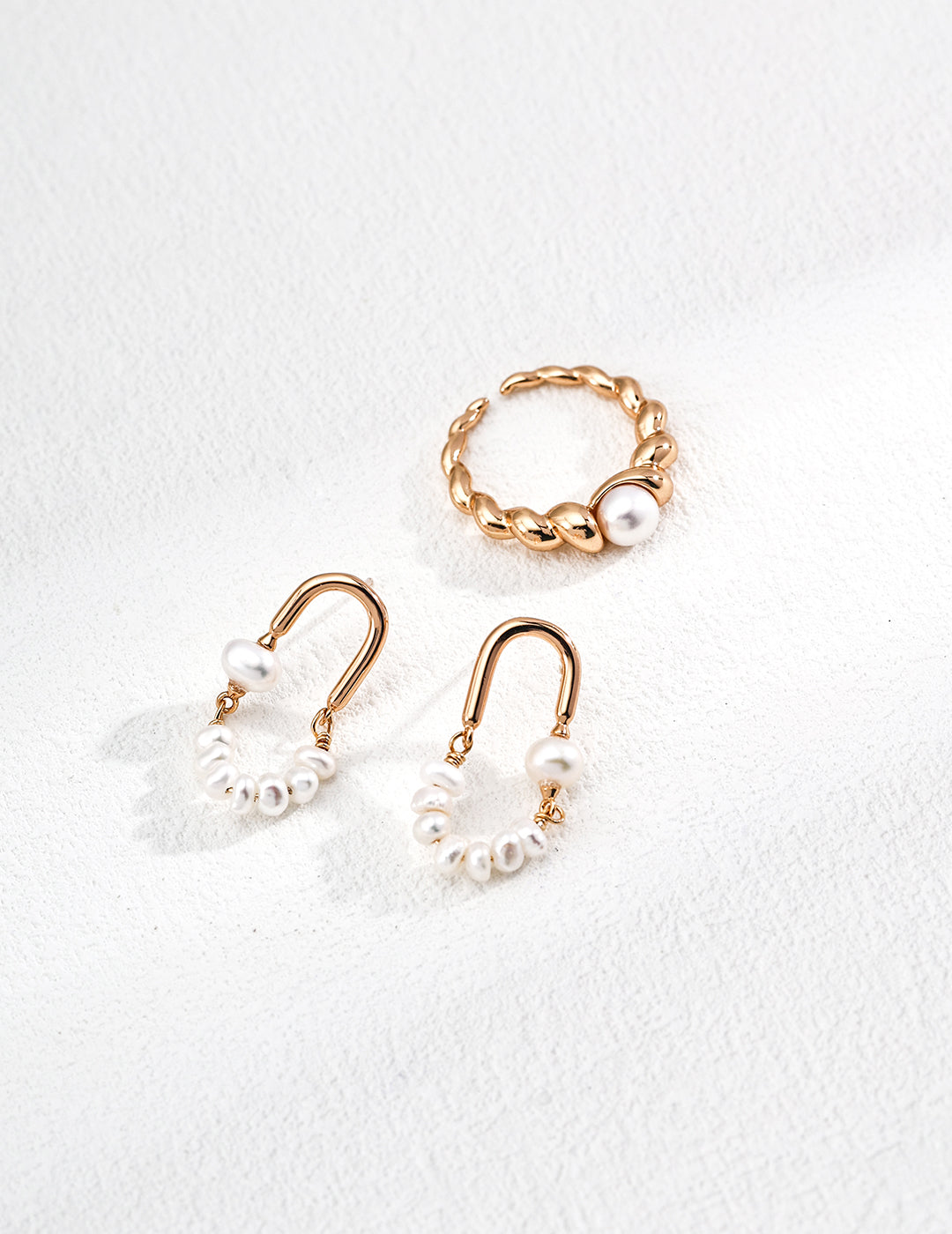 Contemporary Baroque Pearl .925 Sterling Silver Earrings