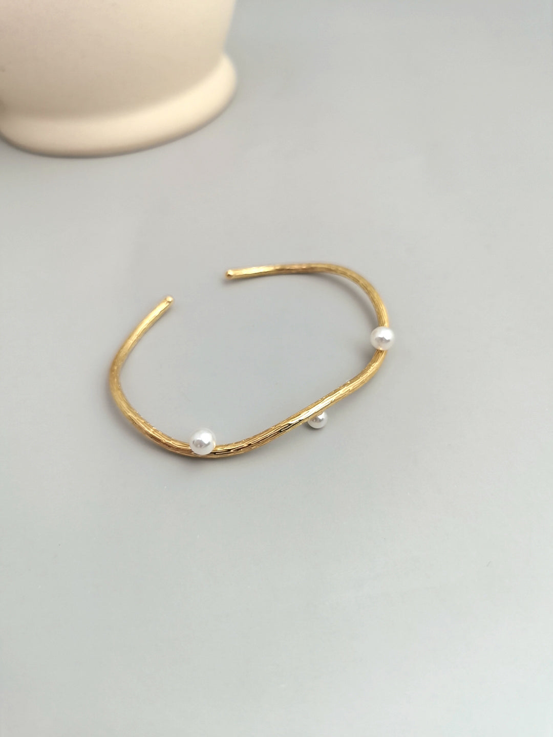 French Sterling Silver Pearl Bracelet