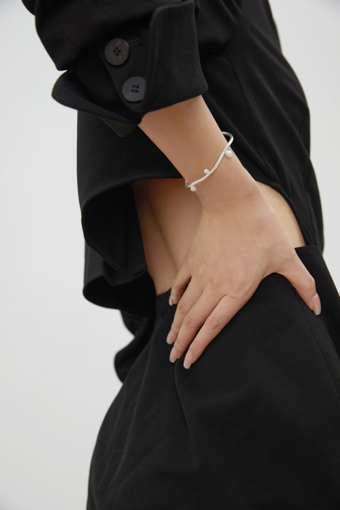 French Sterling Silver Pearl Bracelet