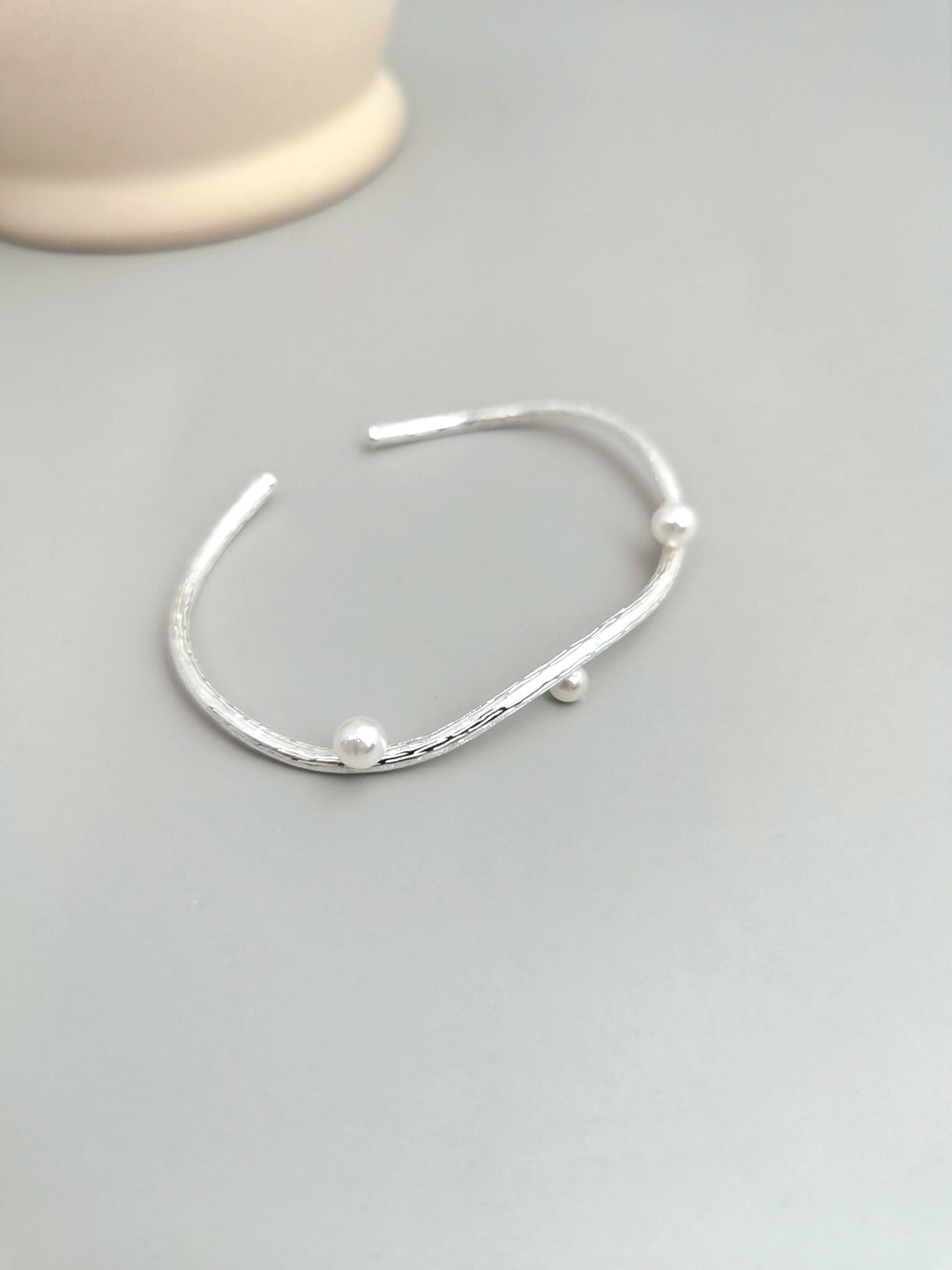 French Sterling Silver Pearl Bracelet
