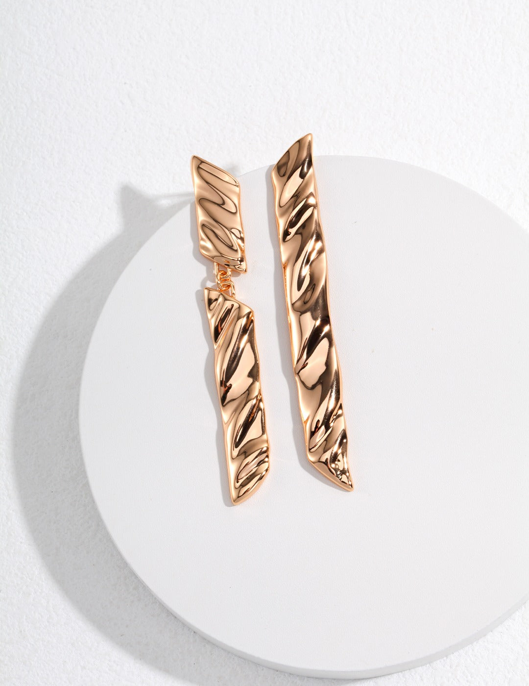 Artisanal Sterling Silver Free-Form Texture Earrings