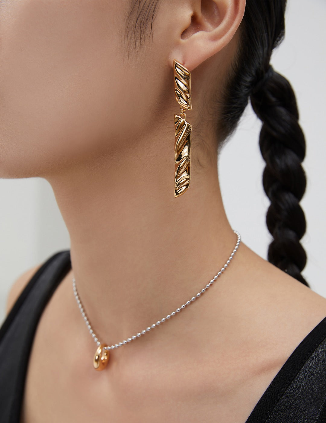 Artisanal Sterling Silver Free-Form Texture Earrings