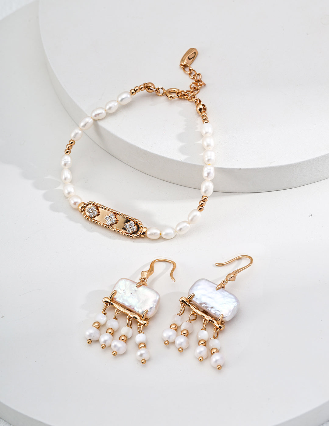 Designer Natural Mother of Pearl S925 Sterling Silver Earrings