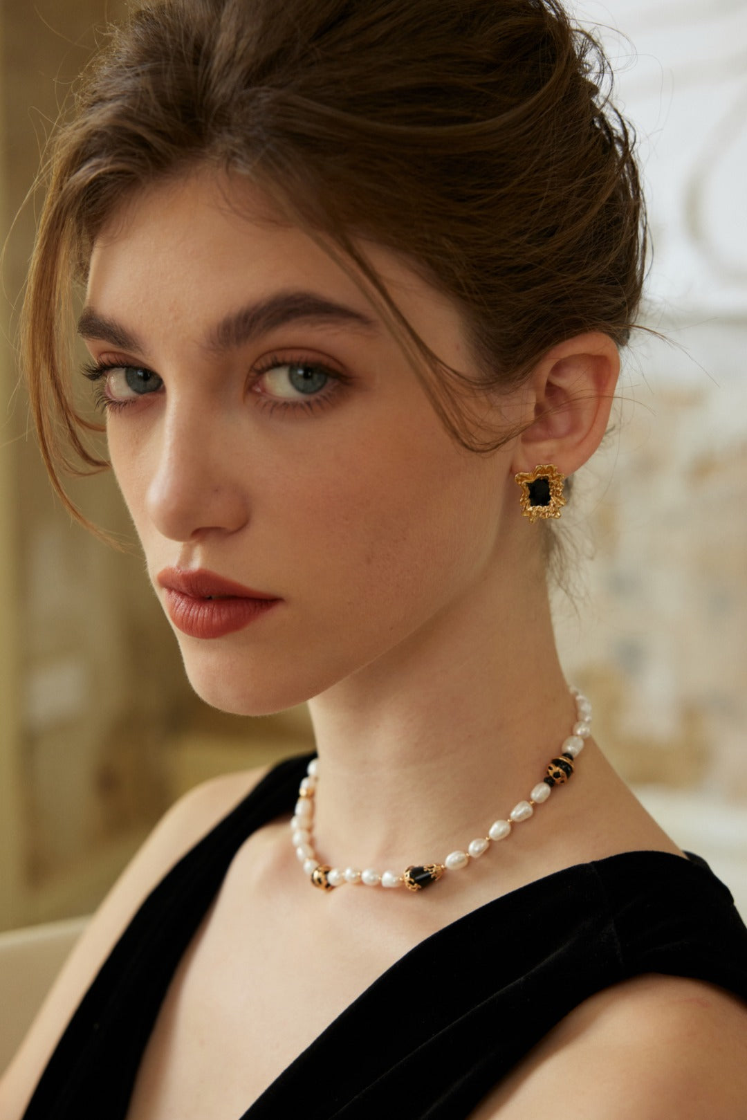 Minimalist Black Onyx .925 Sterling Silver Earrings