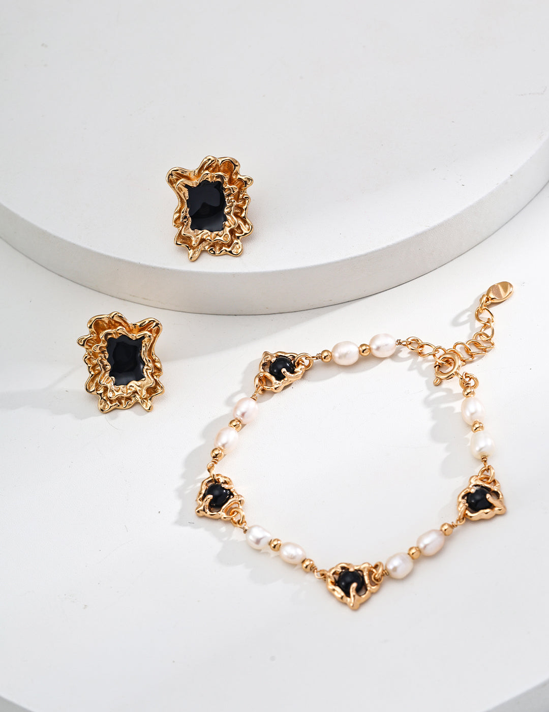Minimalist Black Onyx .925 Sterling Silver Earrings