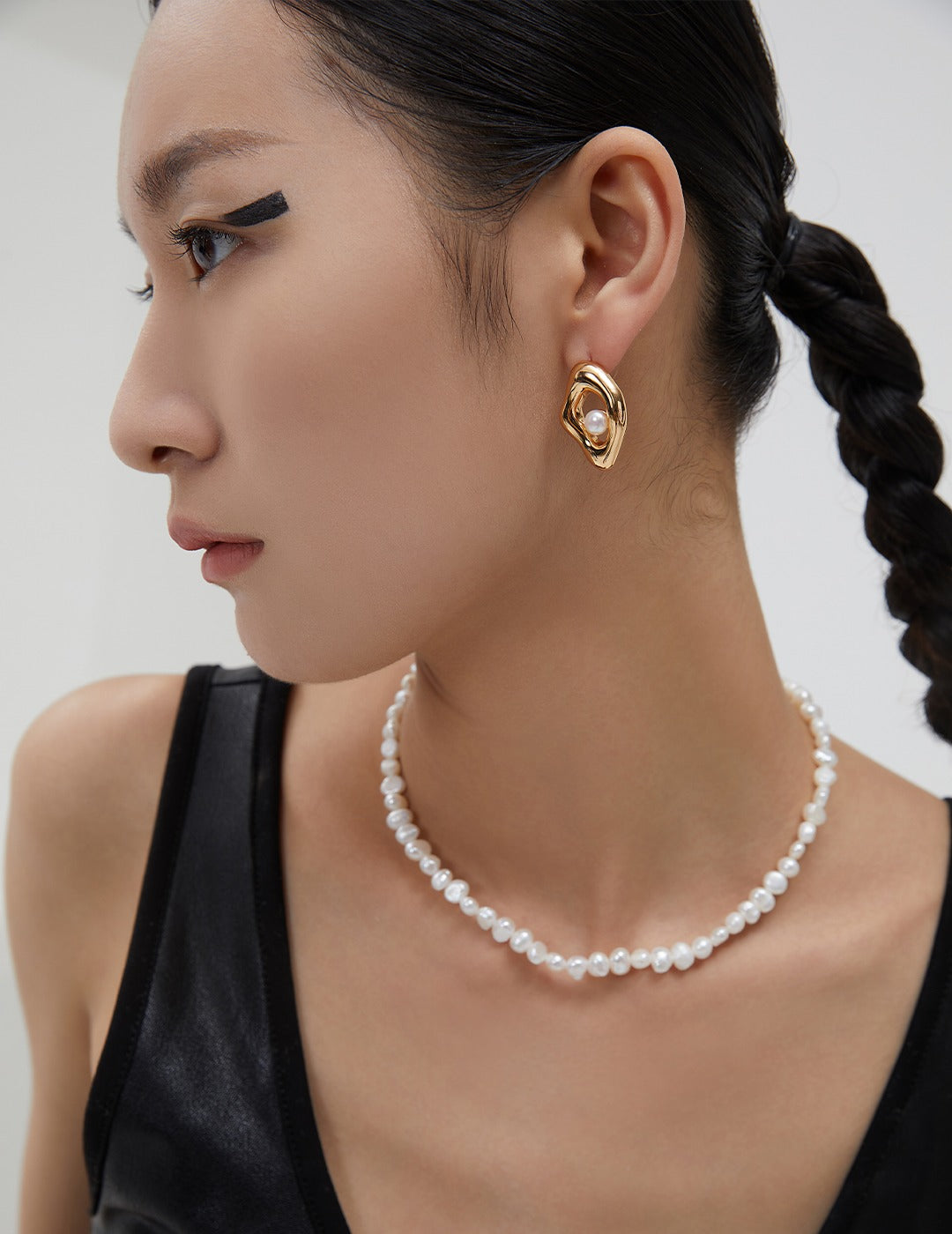 Sterling Silver & Natural Pearl Mismatched Earrings