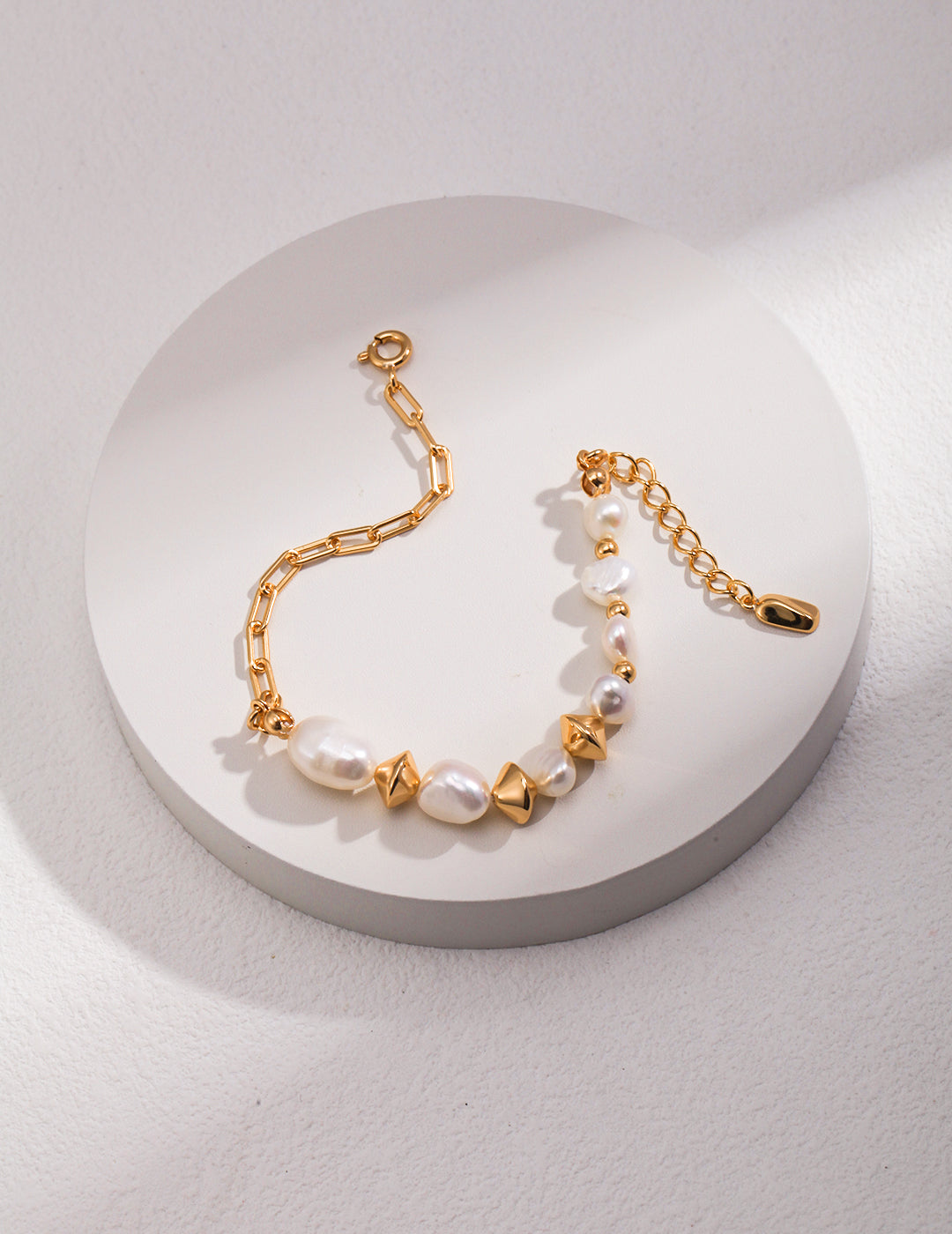 Lava Fluid Design Collection Natural Mother-of-Pearl Sterling Silver Bracelet