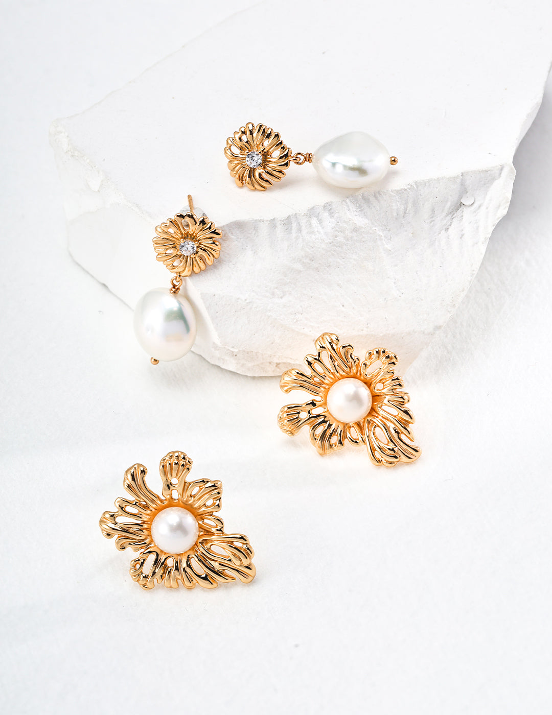 Floral Reverie Pearl Earrings Collection