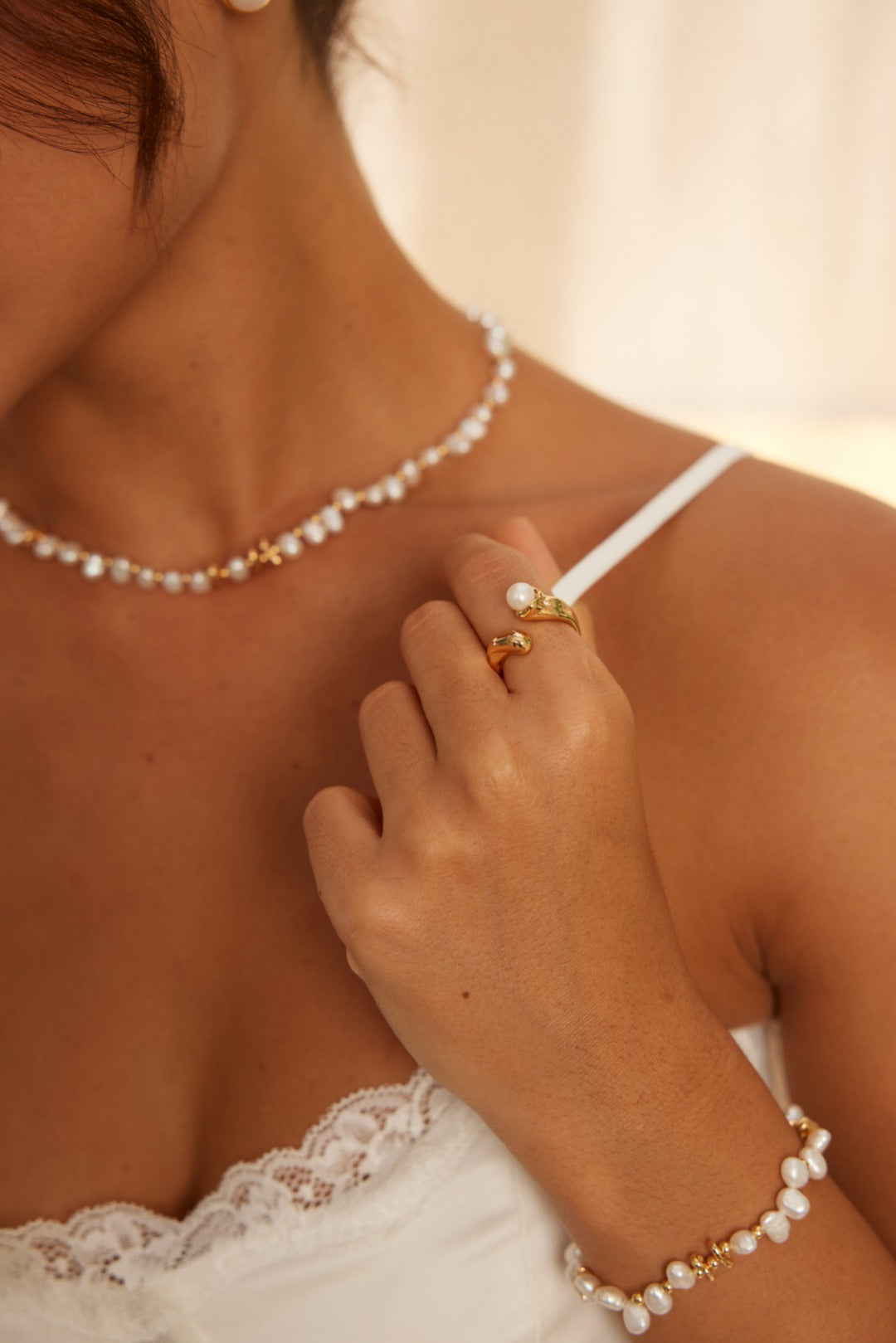 Solid Sterling Silver Natural Pearl Ring