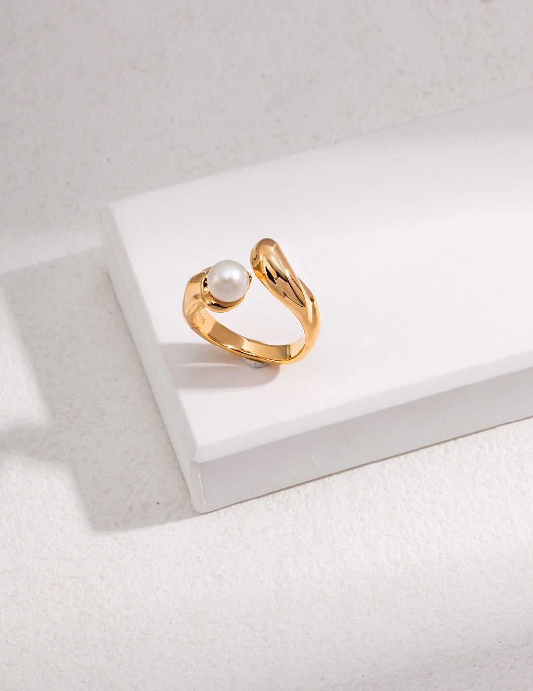 Solid Sterling Silver Natural Pearl Ring