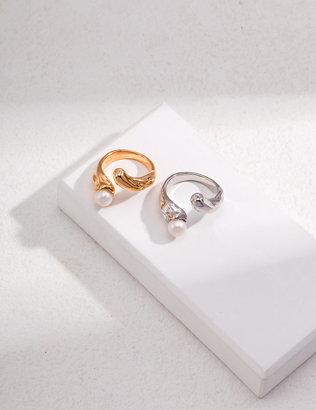 Solid Sterling Silver Natural Pearl Ring