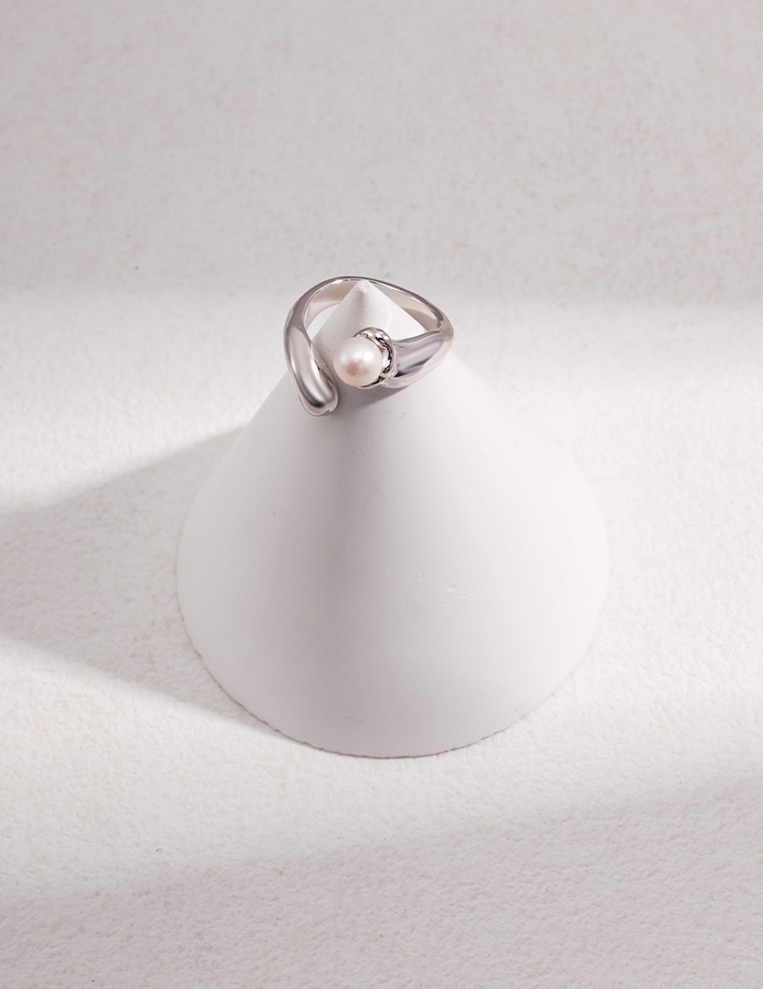 Solid Sterling Silver Natural Pearl Ring