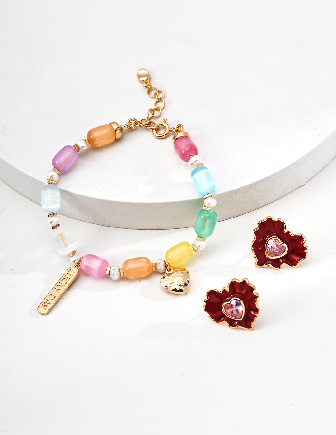 Fresh & Minimalist Sterling Silver Iridescent Barrel Pearl Bracelet