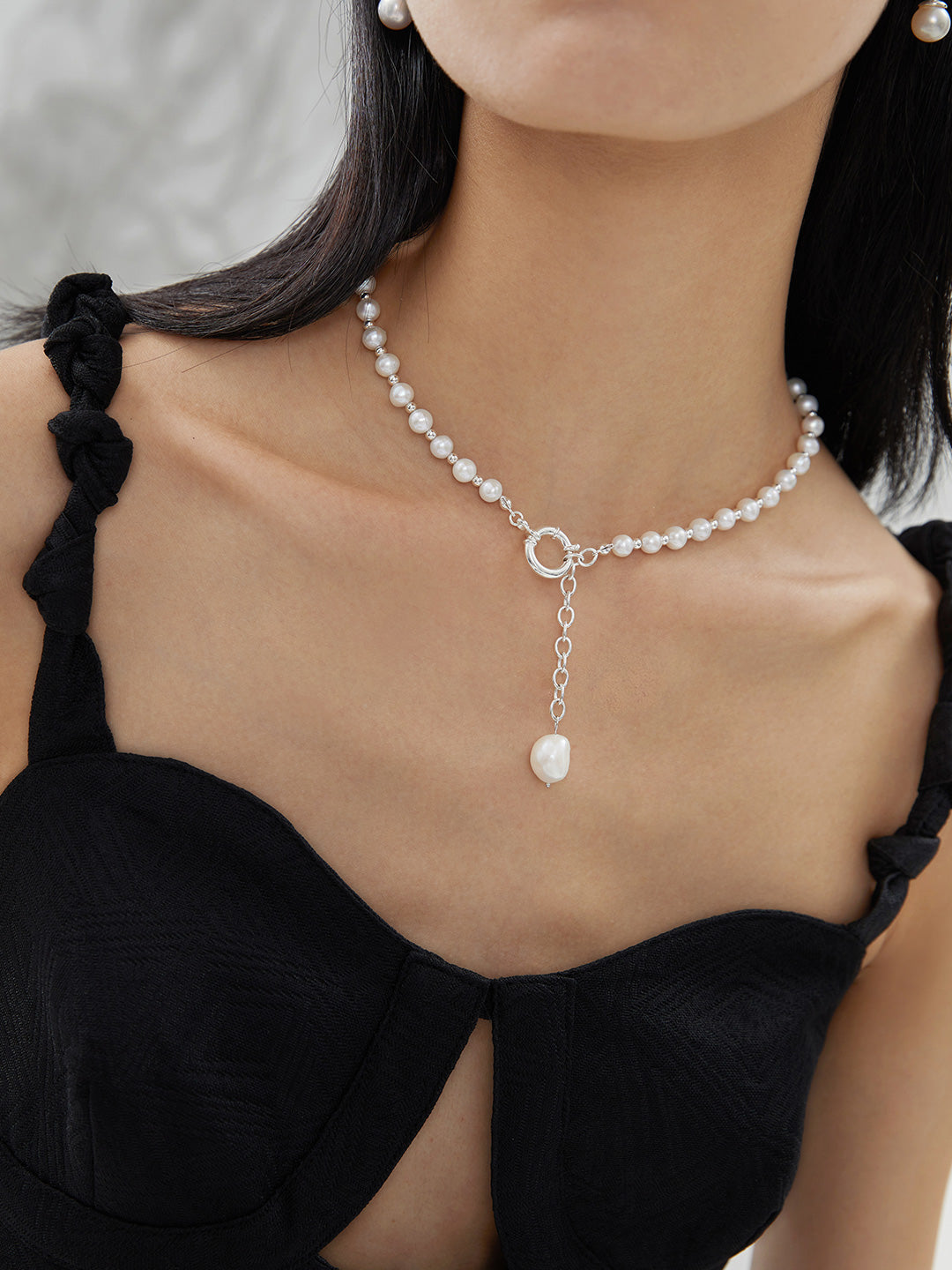 Raw Baroque Pearl Pendant