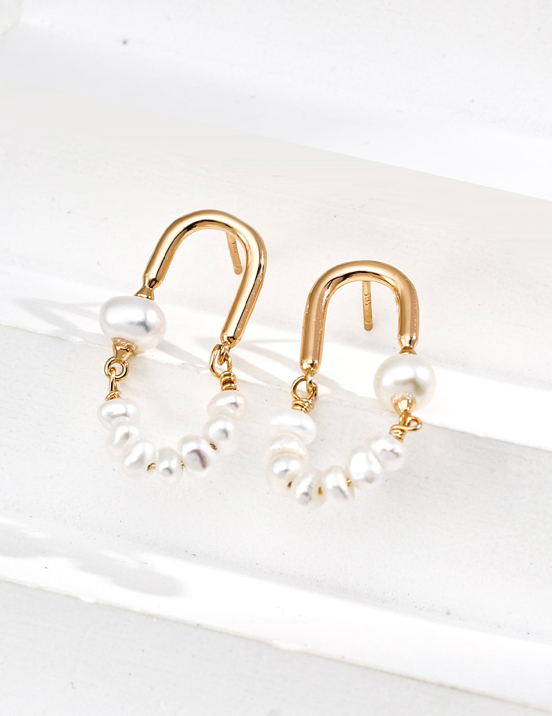 Contemporary Baroque Pearl .925 Sterling Silver Earrings
