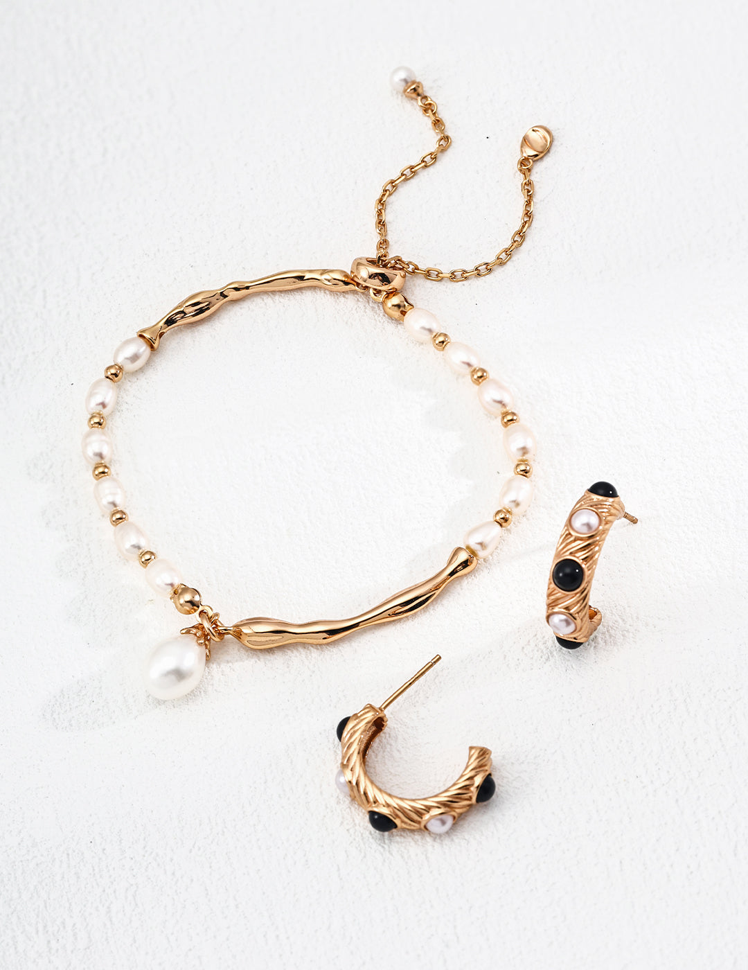 Sterling Silver Natural Pearl Bracelet