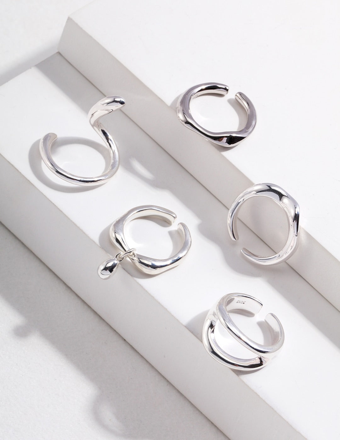 Bare Sterling Silver Adjustable Open Ring