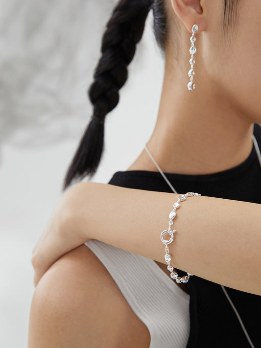 Lava Collection Natural Sterling Silver Bracelet