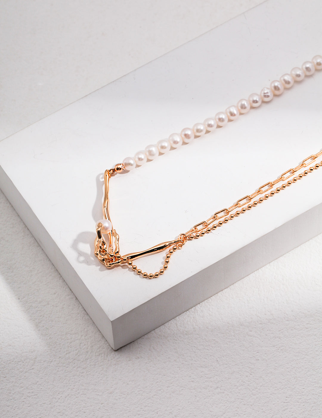 Withered Nest Pearl Necklace in Sterling Silver‌