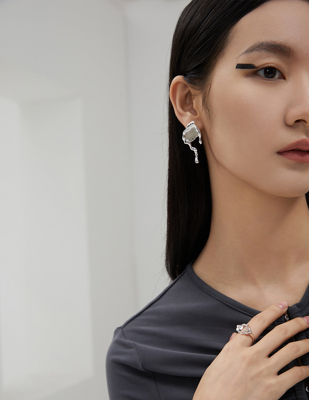 Sterling Silver Free-Form Earrings