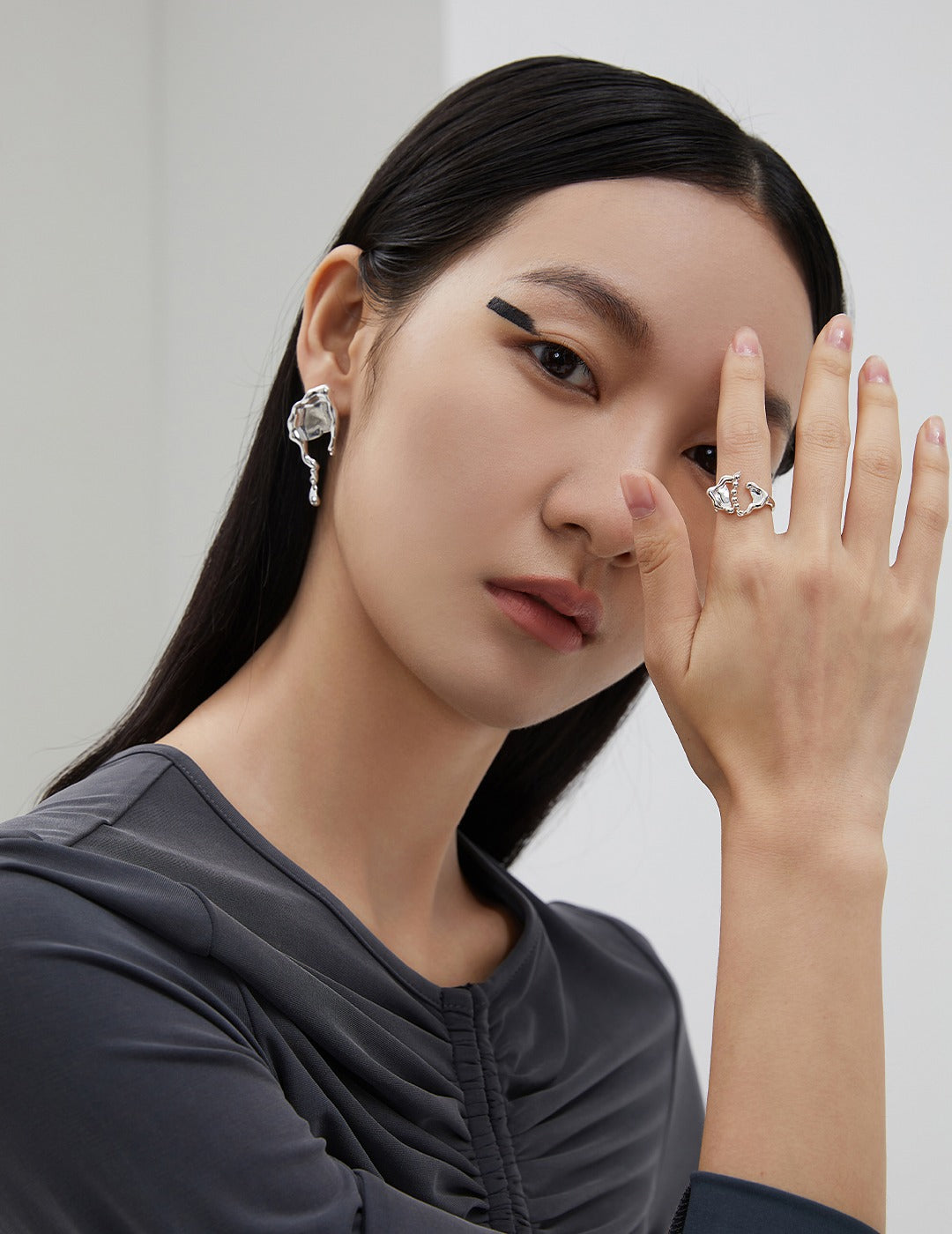 Sterling Silver Free-Form Earrings