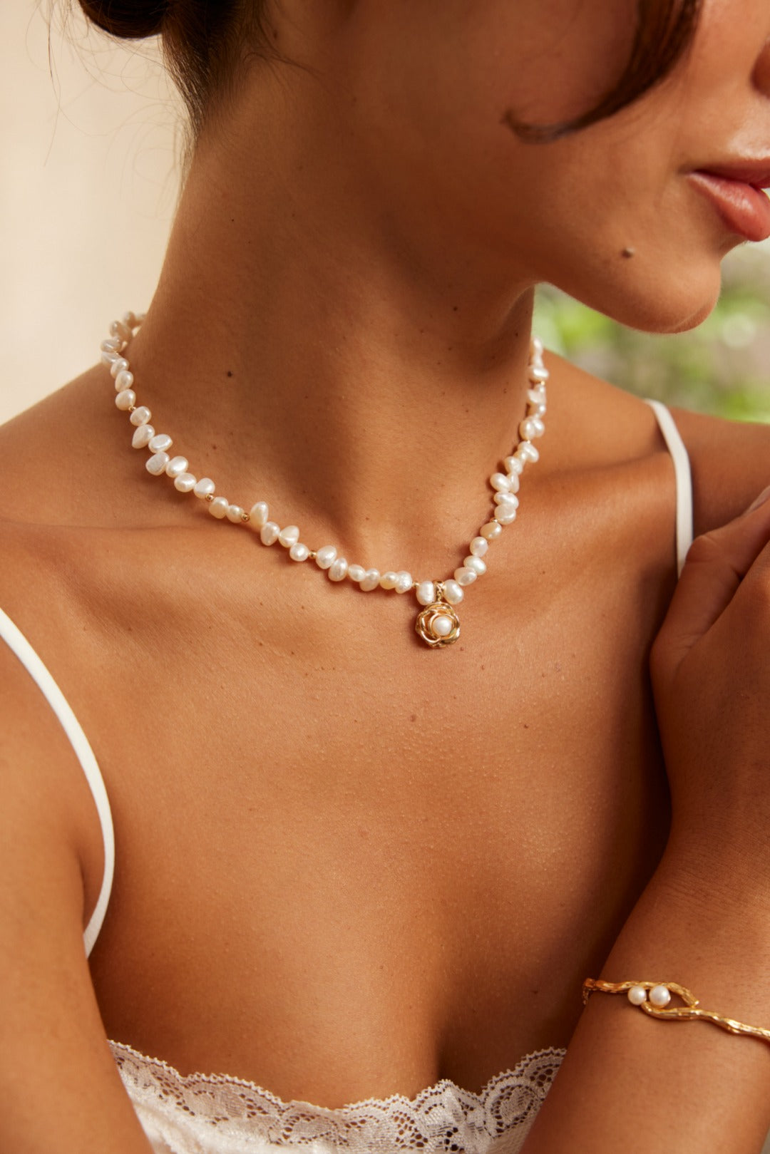 Camellia Collection Pearl Necklace