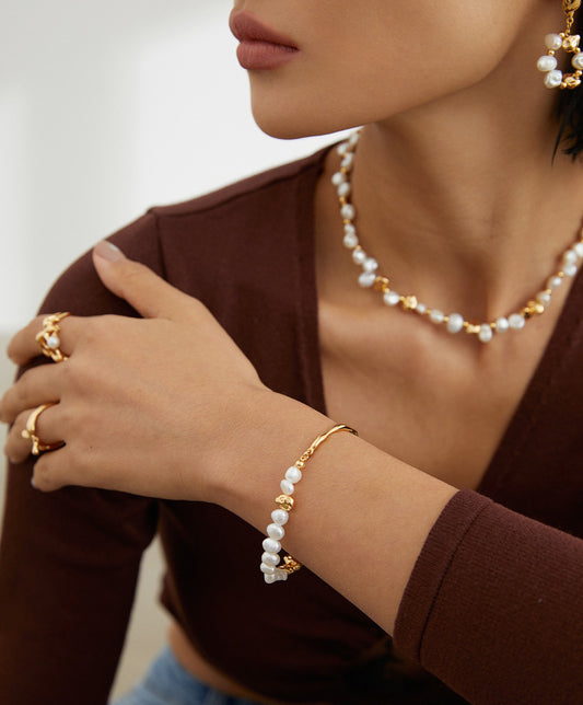 Sterling Silver Pearl Bracelet