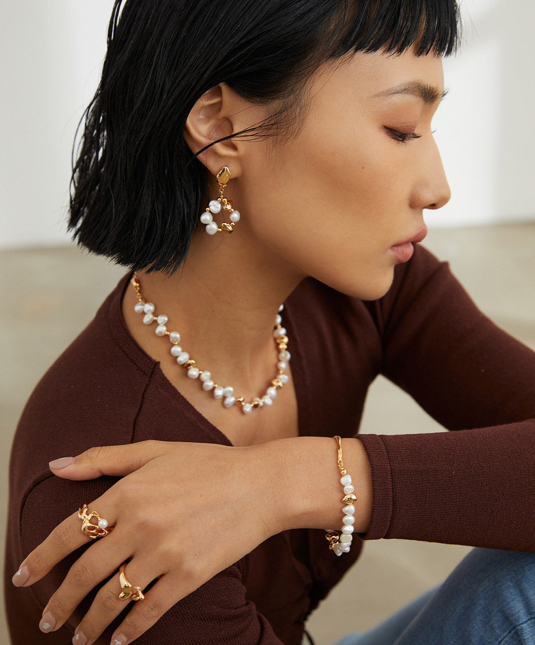 Sterling Silver Pearl Bracelet
