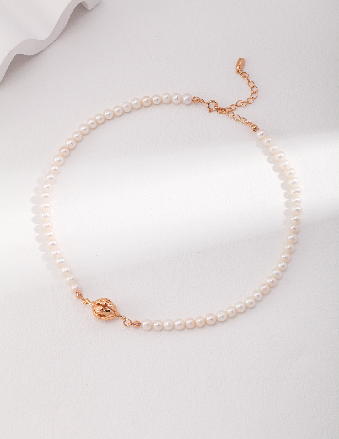 Nature Collection: Floral Cluster Sterling Silver Pearl Necklace