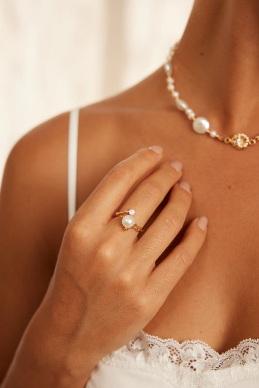 Sterling Silver Pearl Ring