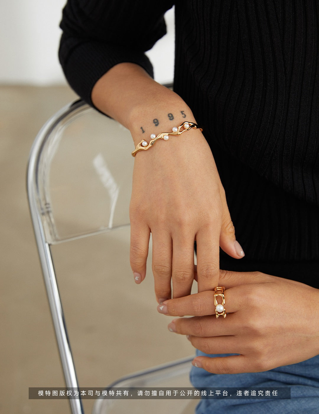 Solid Sterling Silver Natural Pearl Ring